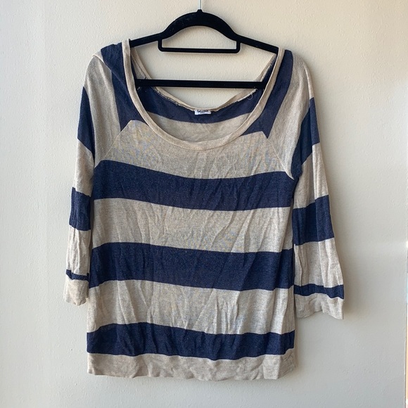 Splendid stripe tee light weight knit - Picture 1 of 4